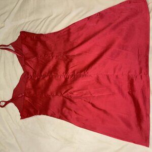 Beginning Boutique Honey Red Silk Mini Dress